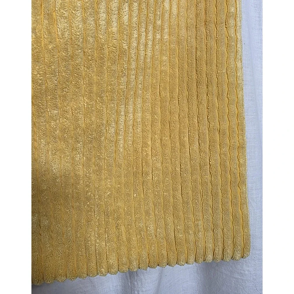 Pair Mustard Yellow Ribbed Corduroy Velvet Throw Pillow Covers 16